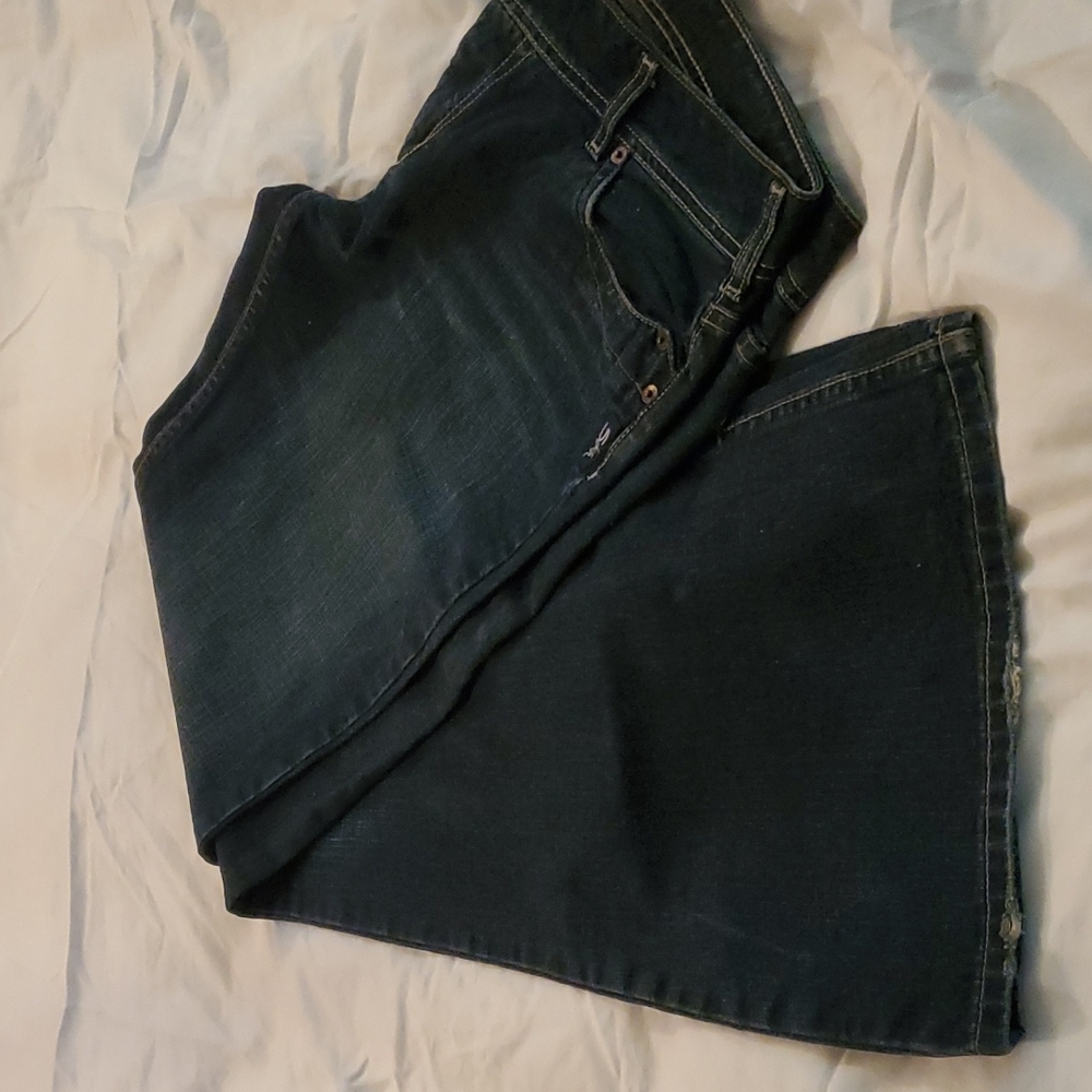 Silver Dark Wash Vintage wide/flare Jeans.